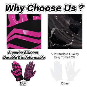 High Quality Leather Golf Gloves Full Finger Breathable Fabric Elastic Splicing Anti Slip Soft Golf Glove With Adjustable <b>Straps</b> - Product Image 5