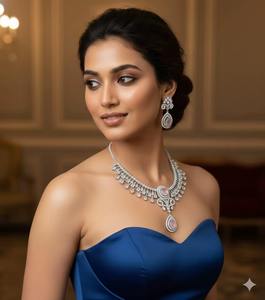 Conjunto de Collar y Pendientes de Latón con Acabado Antiguo de Calidad de Exportación para Bodas, Festivales y Uso Étnico, Disponible al Mejor Precio - Product Image 5