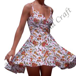 Vestido casual de mujer elegante con estampado a mano, sin espalda, sin mangas, línea A, ideal para primavera, ¡el más vendido! - Product Image 2