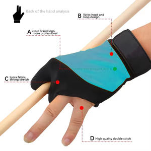 Guantes de Billar y Snooker Antideslizantes Duraderos Hechos a Medida, Unisex, de 3 Dedos, Transpirables, de Poliéster, para Todas las Estaciones - Product Image 4