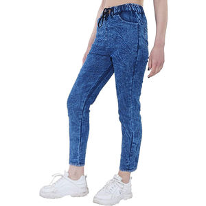 Pantalones vaqueros de mujer de alta calidad, estilo desgastado, holgados, rectos, de mezclilla, rotos, lavado medio, con OEM - Product Image 3