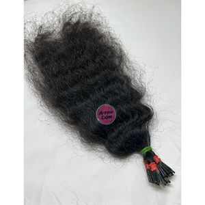 Extensiones de Cabello Profesionales Arrow Exim 100% Naturales, Cabello Remy Indio Virgen Grado 12A, Rizado, con Punta en I, Trama Individual, Según Longitud - Product Image 3