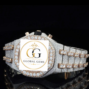 Reloj de Diamantes Moissanite Dorado de Primera Calidad para Eventos Formales de Negocios y Estilo Casual Disponible a un Precio Competitivo - Product Image 6