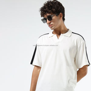 Nardon Apparel Good Quality 2025 New Product Sleeve Black <b>Stripped</b> Men'S Short-Sleeved Polo Shirt Design - Product Image 1