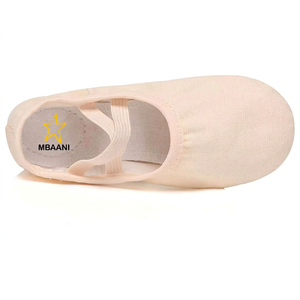 MBAANI Chaussures de ballet souples pour femmes, chaussures d'entraînement de danse plates en tissu extensible, taille 34 - Product Image 2