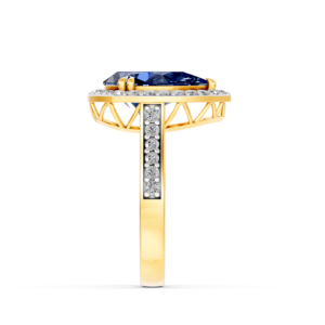 Anillo de Oro Sólido de 14K, 9K, 10K, 18K con Gema de Laboratorio de 6 Quilates, Certificado IGI, RJC, ODM, OEM, Fabricante de Joyería Fina Ética, Venta al por Mayor E201346 - Product Image 2