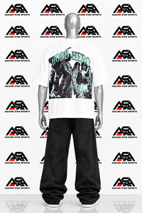 Camiseta Blanca Personalizada con Estampado Gráfico, Estilo Urbano Vintage, Unisex, Holgada, Informal, de Moda, Fabricante de Camisetas - Product Image 5