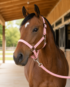 Custom Logo Equestrian Headstall Comfortable Horse Nylon <b>Halter</b> with High Waist for Horse Racing Wholesale Rate Cheap Price - Product Image 3