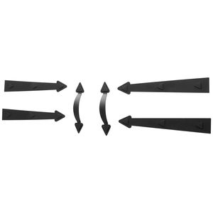 Kit Hardware Magnetico per Porta Garage, Decorazioni Nere Stile Carriage House, Nessuna Installazione Necessaria, Include Cerniere e Maniglie - Product Image 1