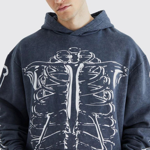 Nouvelle Arrivée – Sweats à Capuche Épais en Polaire Délavée Personnalisés pour Hommes – Prix de Gros ODM – Mélange de Coton Streetwear pour l'Hiver - Product Image 2
