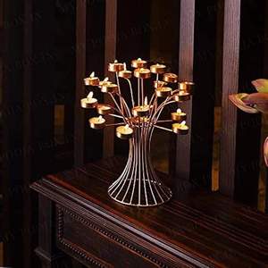 Porte-bougie en métal de qualité durable, pot à bougie doré unique pour la maison, les mariages, les accents décoratifs, le salon, la chambre, la salle à manger, à bon prix - Product Image 4