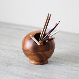 Wooden Office <b>Accessories</b> Pen Holder Handmade Desktop Organizer Storage Container <b>For</b> Executive Office Tables Professional - Product Image 1