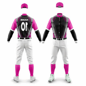 Adults Baseball Uniform Custom <b>Button</b> Up Uniform Jersey Breathable Design Two Piece Baseball Uniform <b>Suit</b> Compression Sets - Product Image 1