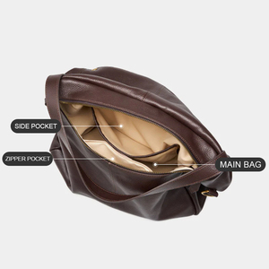 Sac fourre-tout en cuir véritable pour femme, grande capacité, avec fermeture éclair, imperméable, tendance, haute qualité, durable, personnalisable avec logo OEM, vente en gros - Product Image 5