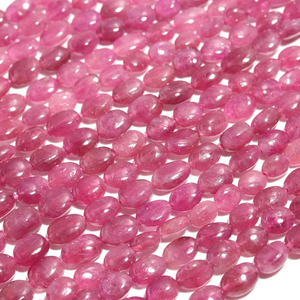 Cuentas de Turmalina Rosa AAA, Forma Ovalada Lisa, 5*8mm, 16 Pulgadas, Elegante Joyería de Turmalina Rosa - Product Image 5
