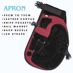 Kit de herramientas profesional para herrador de herraduras con delantal, pinzas para fuego, pinzas de cabeza redonda, separador de herraduras, martillo y extractor de herraduras - Product Image 2