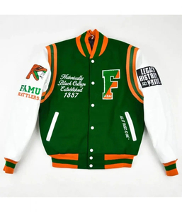 <b>Baseball</b> Letterman Outerwear Comfortable Fit <b>Men</b> Varsity <b>Jacket</b> Stand Front Custom Patchwork Design College Streetwear Winter - Product Image 1