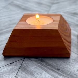 Natural Mango Wood <b>Tea</b> <b>Light</b> Holder Decorative Accent - Product Image 1