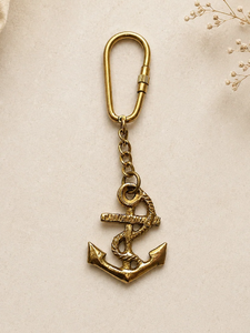 Porte-clés ancre nautique en laiton, doré antique, pour clés de voiture, vélo, bateau, sacs, accessoires de voyage, cadeau pour hommes et femmes - Product Image 5
