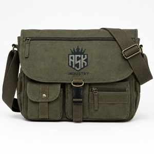 Bolso bandolera para hombre con amplio espacio de almacenamiento, tela resistente y correa ajustable para el trabajo, viajes, uso diario y desplazamientos. - Product Image 1