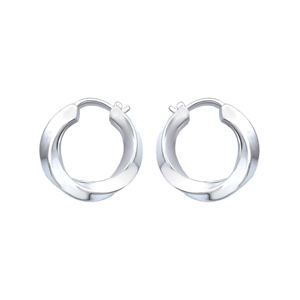 ELEGANT 925 STERLING <b>SILVER</b> PLATED HOOP <b>EARRINGS</b> FOR WOMEN BOHEMIAN FASHION JEWELRY PERFECT ANNIVERSARY GIFT LIGHTWEIGHT STYLE - Product Image 1