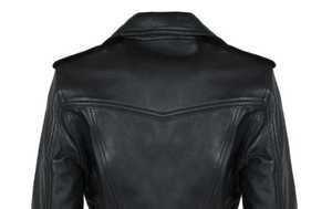 Chaqueta de Cuero Negra Clásica de Alta Calidad para Mujer, Corte Entallado - Product Image 3