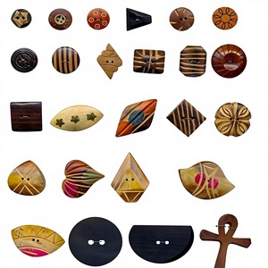 Botones de Cuerno Rectangulares Naturales, Diseño Art Deco Ecológico, Autoadhesivos, para Abrigos, Camisas, Pantalones, Accesorios de Vestir, Decoración del Hogar, Lujo - Product Image 5