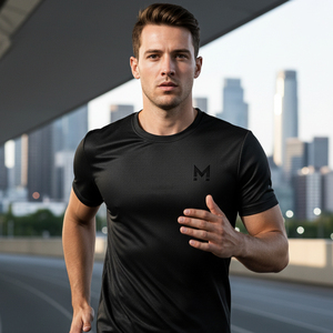 Summer Thin Section Training T <b>Shirt</b> Ice <b>Silk</b> Breathable Cool Feel Fitness Tee Quick Drying Sportswear <b>Men</b> Gym Clothing - Product Image 6