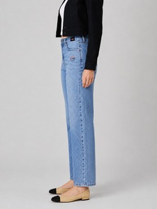 Women High Waist Straight Leg <b>Denim</b> Pants <b>Stretch</b> Casual Jeans with Classic 5 Pocket Design Comfortable Everyday Fashion - Product Image 3