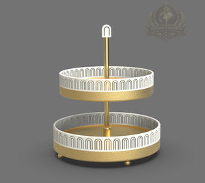 Soporte y Bandeja de Servicio de Lujo de 2 Niveles de Acero Inoxidable Ecológico para Exhibición de Café y Postres - Product Image 5