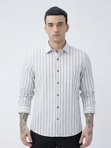 Enovate <b>Mens</b> Striped Casual ODM Full Sleeve 100% Cotton Breathable <b>Shirt</b> - Product Image 1