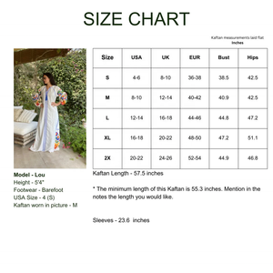 ชุดเดรสคาฟตันแขนยาวผ้าคอตตอนแขนยาวสีขาวเดรสคาฟตันปักสีสันสดใสฤดูร้อน - Product Image 6