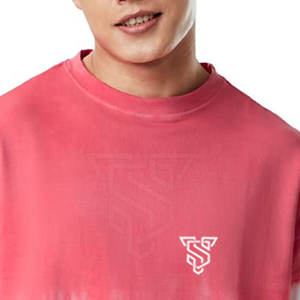 Camiseta de Hombre de la Mejor Calidad, Personalizada, con Hombros Caídos, de Algodón/Fibra de Bambú, Diseño Más Popular - Product Image 3