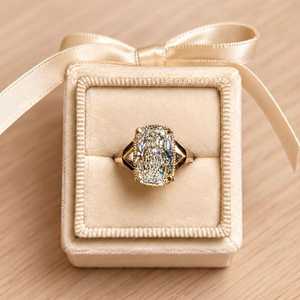 Diamant de laboratoire certifié IGI 5 carats taille coussin allongée, minimaliste, en or massif 10K 14K 18K, couleur E VVS, pour fiançailles - Product Image 2