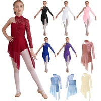 Tenues de danse pour enfants de 6 à 16 ans, costumes de danse, vêtements de scène, combinaison, robe de danse latine lyrique pour filles