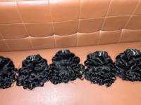 Rambut Keriting Bayi India Model Temple Hair Pendek, Rambut Asli Double Drawn, Ekstensi Rambut: bukan model permanen