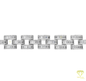 Hip Hop Gold Plated Iced Out Tennis Chain Bracelet for <b>Men</b> VVS Moissanite Diamond in 925 Sterling Silver Perfect Gift - Product Image 4