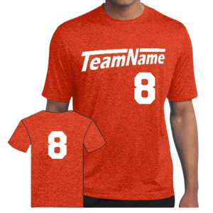 Camiseta Deportiva Personalizada Heather Contender para Hombre, Poliéster que Absorbe la Humedad, Uniforme de Equipo, OEM, Venta al Por Mayor, Suministro a Granel - Product Image 3