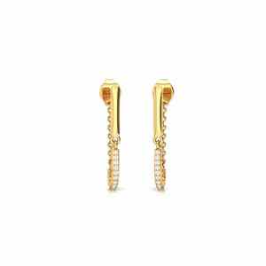 Pendientes de Plata 925 con Cristales Brillantes en Forma de Luna Celestial, Tono Dorado, Resistentes al Deslustre - Product Image 2