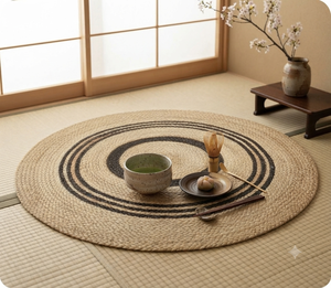 Handmade Nordic Ethnic Jute <b>Rug</b> Woven Floor Mat Round Jute <b>Rug</b> for Homestay and Living Room from Indian Exporter - Product Image 4