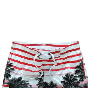 Dernier modèle de short de plage uni à impression numérique, logo personnalisé, taille élastique, décontracté, MOQ 10 pièces, antibactérien, extensible - Product Image 4