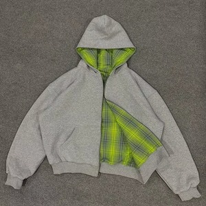 Sweat à capuche zippé - Style unisexe pour couple, coupe ample et décontractée, vêtement d'extérieur brodé - Product Image 6