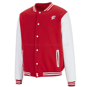 FITNESS CONCEPTS Chaqueta Letterman para Hombre, Cálida para Invierno, a Precio Razonable, con Cuello Alto Cómodo, Logotipo Frontal, Resistente al Viento y Transpirable - Product Image 4