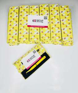 GETUP BROSONS Yellow Eyelash Tweezers Stainless Steel Precision Tool <b>Box</b> Packaging - Product Image 5