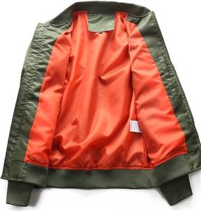 Chaqueta Bomber Deportiva Vintage Personalizada de Doble Botonadura, 100% Algodón, Talla Grande, Estampada, Reversible, Unisex, de Alta Calidad - Product Image 4