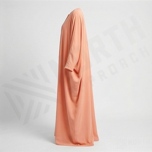 2025 OEM Kimono Outwear Abaya High Stretch Soft Thicker Polyester Fabric Muslim Women V Neck Long Sleeve Party Ramadan Wedding - Product Image 3