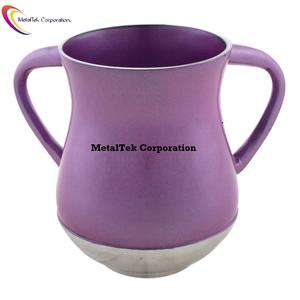 Taza de Netilat Yadayim, Taza para Lavado de Manos Judía con Doble Asa, Taza Ritual Negel Vasser, Regalo Religioso para Shabat - Product Image 3