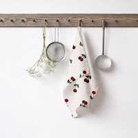 Nouvelles serviettes de cuisine en coton doux et texturé, séchage rapide, super absorbantes, écologiques, imprimées, pour usage domestique, haute qualité, design personnalisé