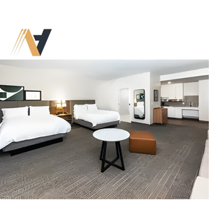 Ensemble de meubles de chambre à coucher de style moderne pour hôtel, taille Queen, pour la rénovation et le rebranding des chambres d'hôtes commerciales, Holiday Inn - Product Image 1