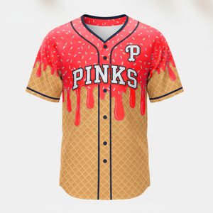 Custom Ice Design Full Buttons <b>Down</b> Baseball Jersey Adult Tops 100% Polyester Quick Dry Breathable High Quality - Product Image 2